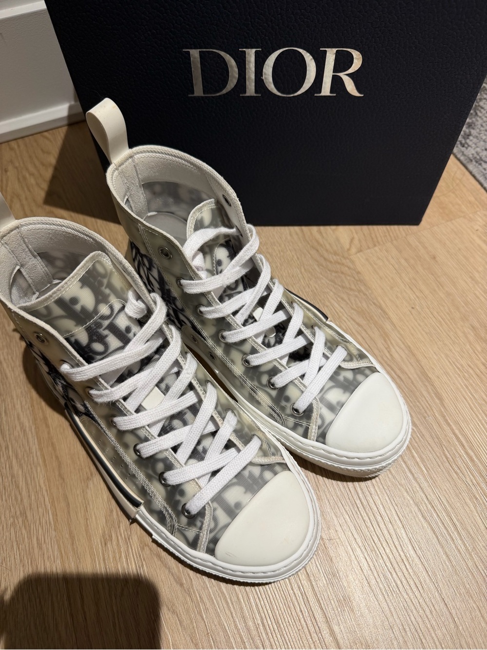 Dior B23 league high-top sneakers white & gray